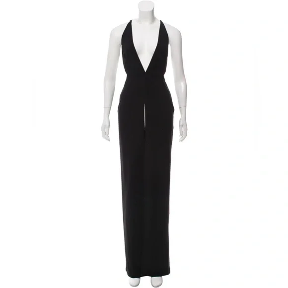 Solace London Revolve Elegant Black Backless Dress size US 2